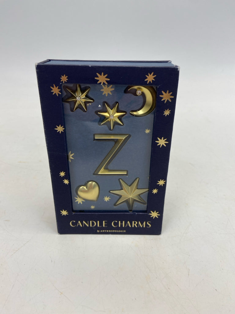 NEW/BOX Anthropologie Gold Candle