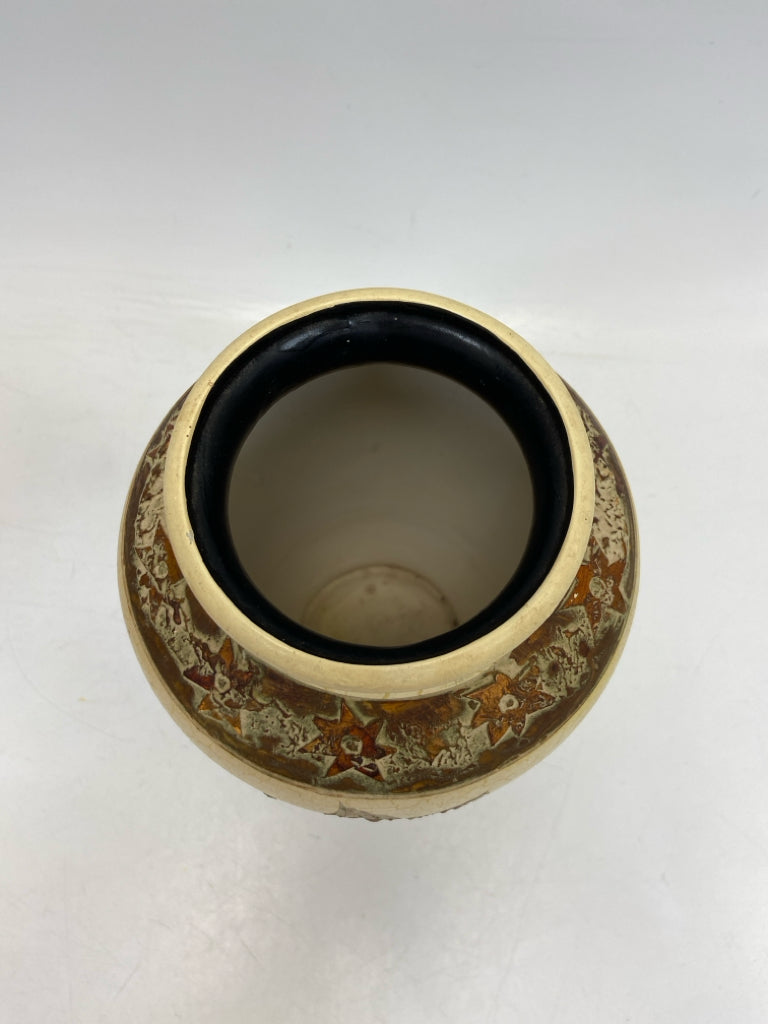 Cream Burgundy Vase