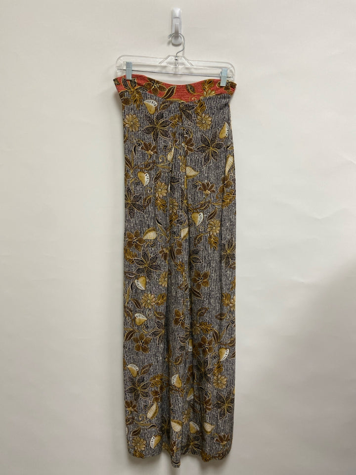 NWT Ces Femme Size 8 Black/White Coral Flowers Strapless Ladies Jumpsuit