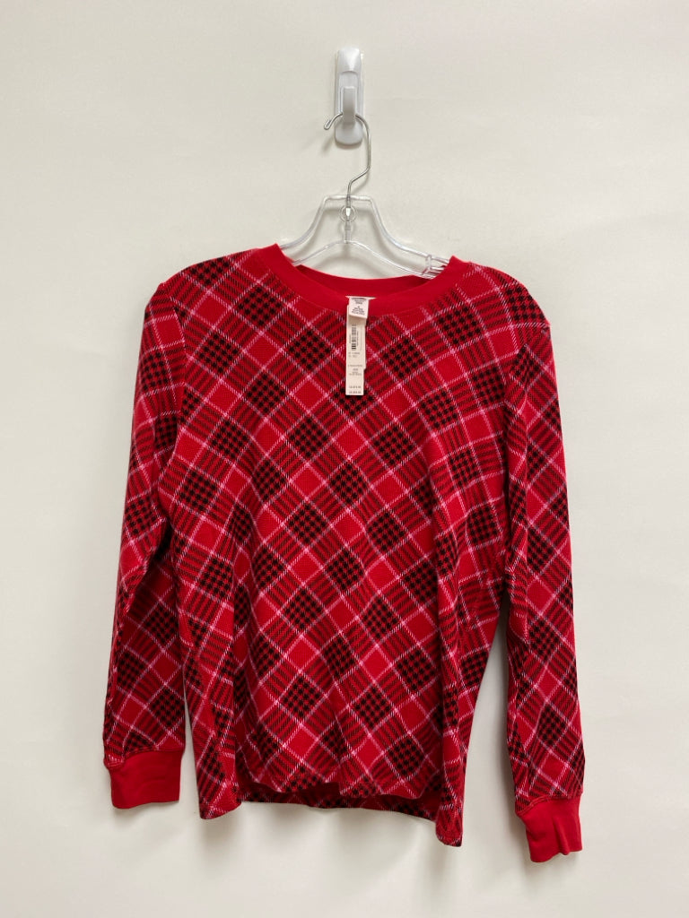NWT Victoria Secret Size M Red Black Plaid Ladies 2pc Pajamas
