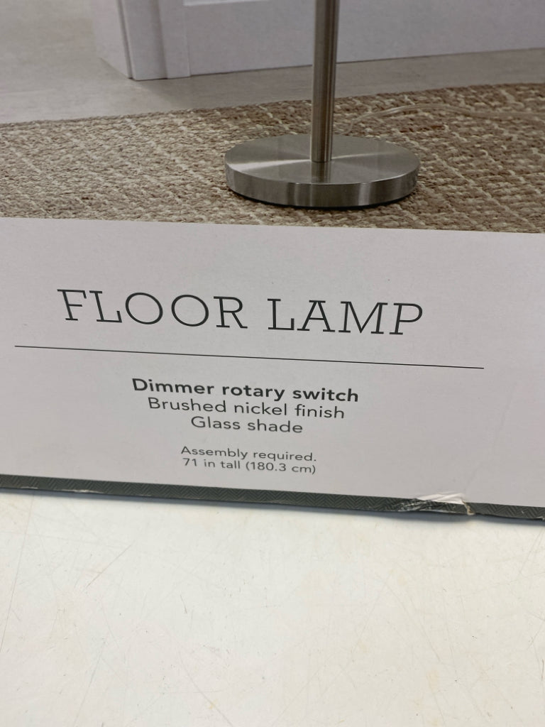 NEW/BOX Threshold Silver White Lamp