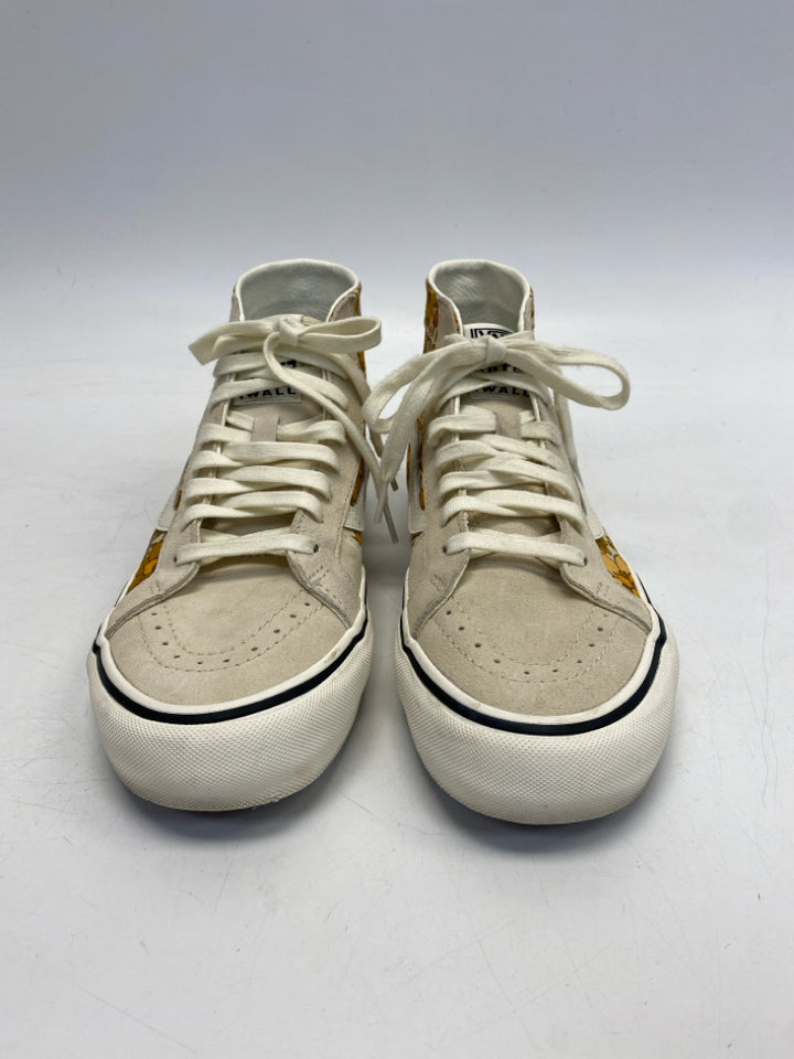 Vans US Shoe Size 10 Yellow Tan Floral Sneakers