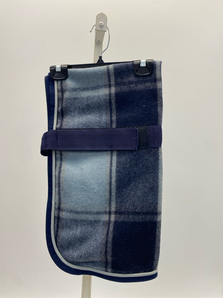 Dover Saddlery Blue Gray Plaid Wool Dog Dress Sheet