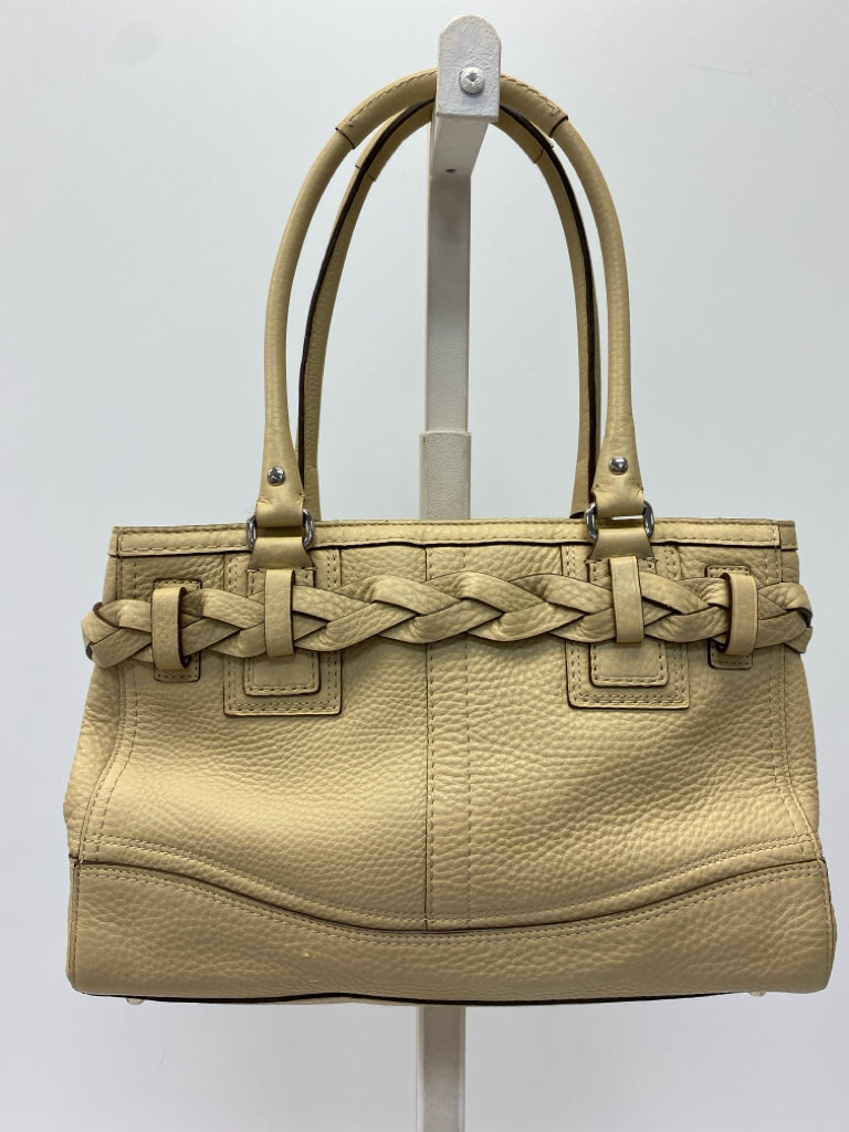 Coach Tan Silver Accent(s) Leather Handbag