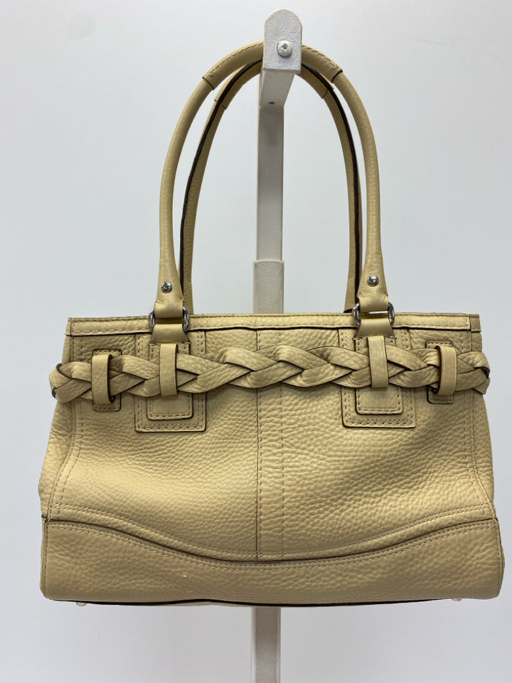 Coach Tan Silver Accent(s) Leather Handbag