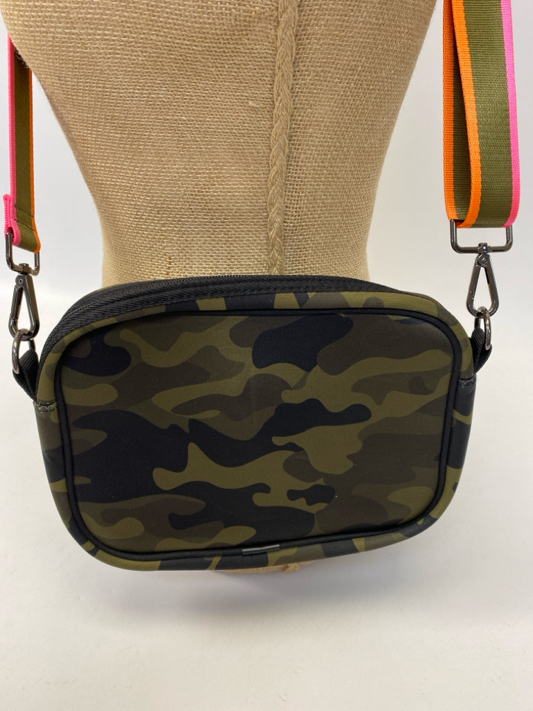 Haute Shore Green/Black Pink/Orange Camouflage Crossbody