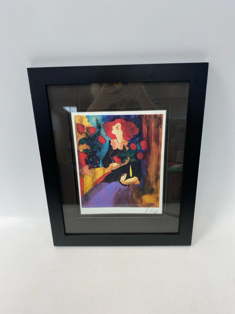 Purple/Black Red/Multi Framed Art