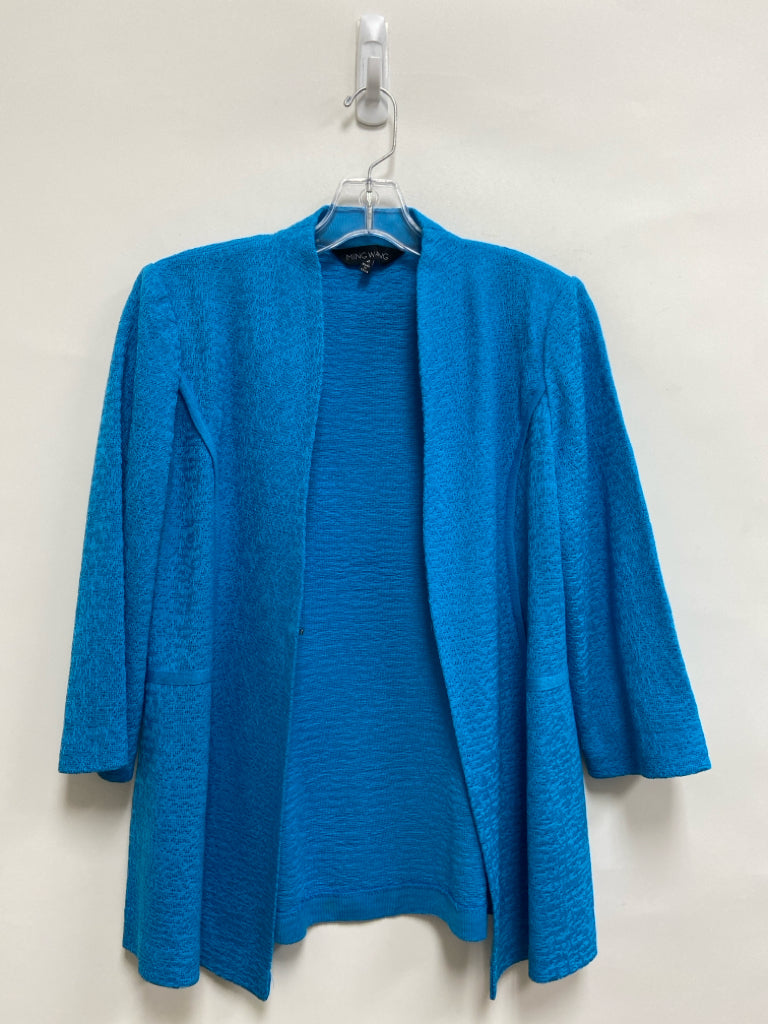 Ming Wang Size M Turquoise Drape Ladies Top