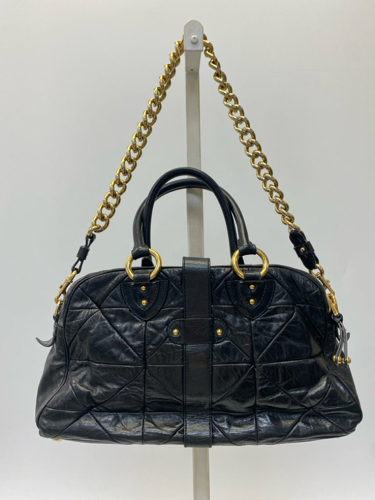 Marc Jacobs Black Gold Accent(s) Leather Handbag
