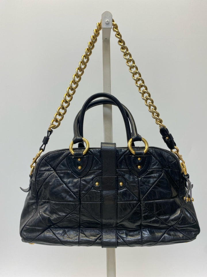 Marc Jacobs Black Gold Accent(s) Leather Handbag