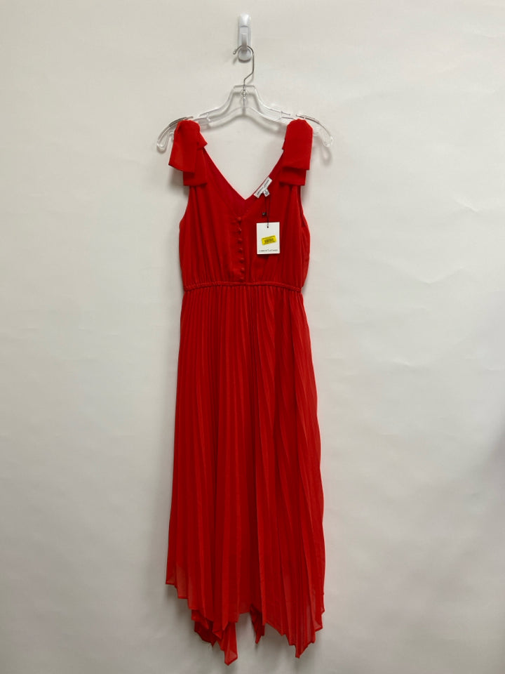 NWT Gibson/Latimer Size S Red Pleated Sleeveless Ladies Dress