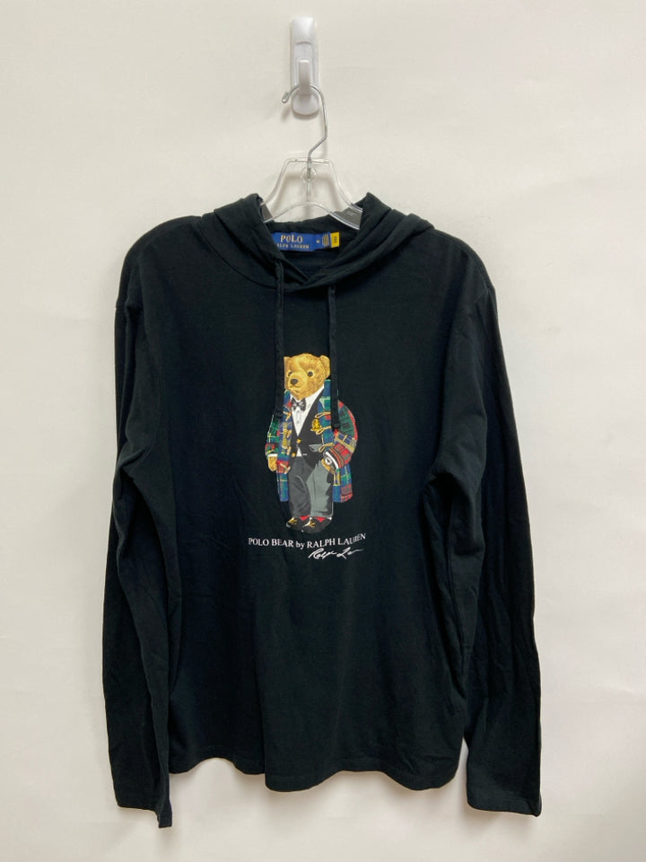 Polo Size M Black Hooded Men&