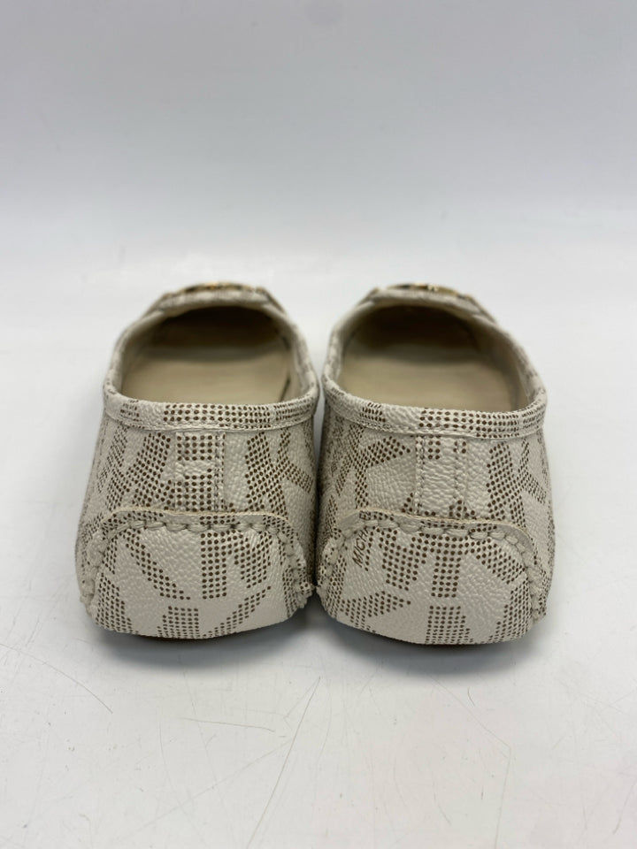 Michael Kors  Size 9 Cream Brown Signature Flats