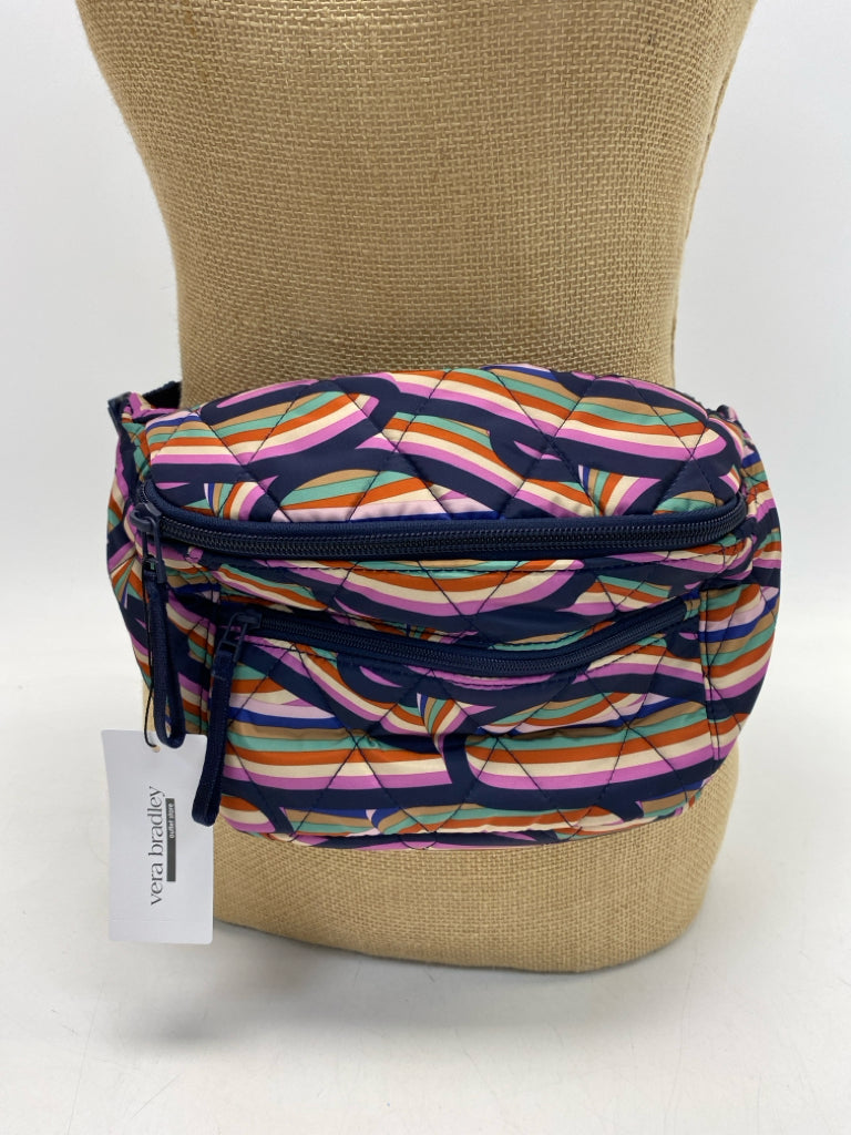 NWT Vera Bradley Navy/Pink Multi-Color Stripe(s) Belt Bag