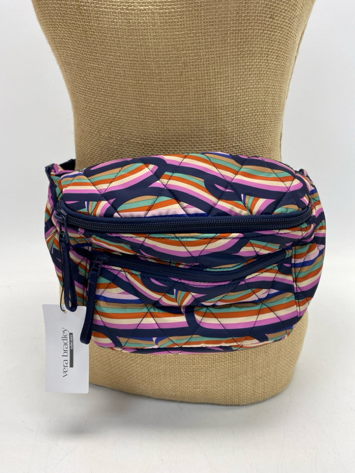 NWT Vera Bradley Navy/Pink Multi-Color Stripe(s) Belt Bag