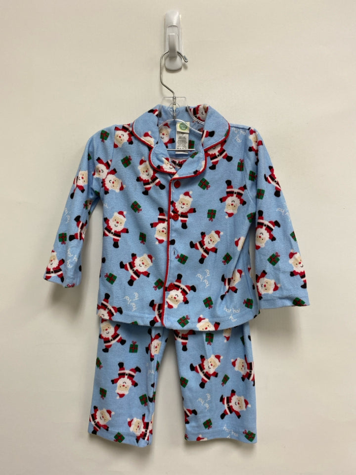 Little Me SIZE 2T Powder Blue Red/White Santa Boy&