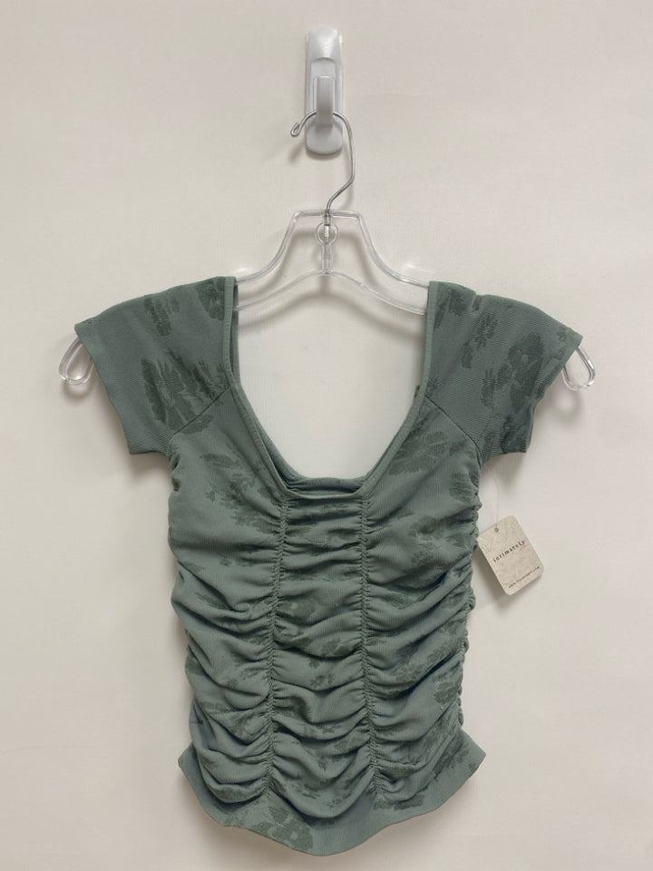 NWT Free People Size M Sage Flowers Ladies Top