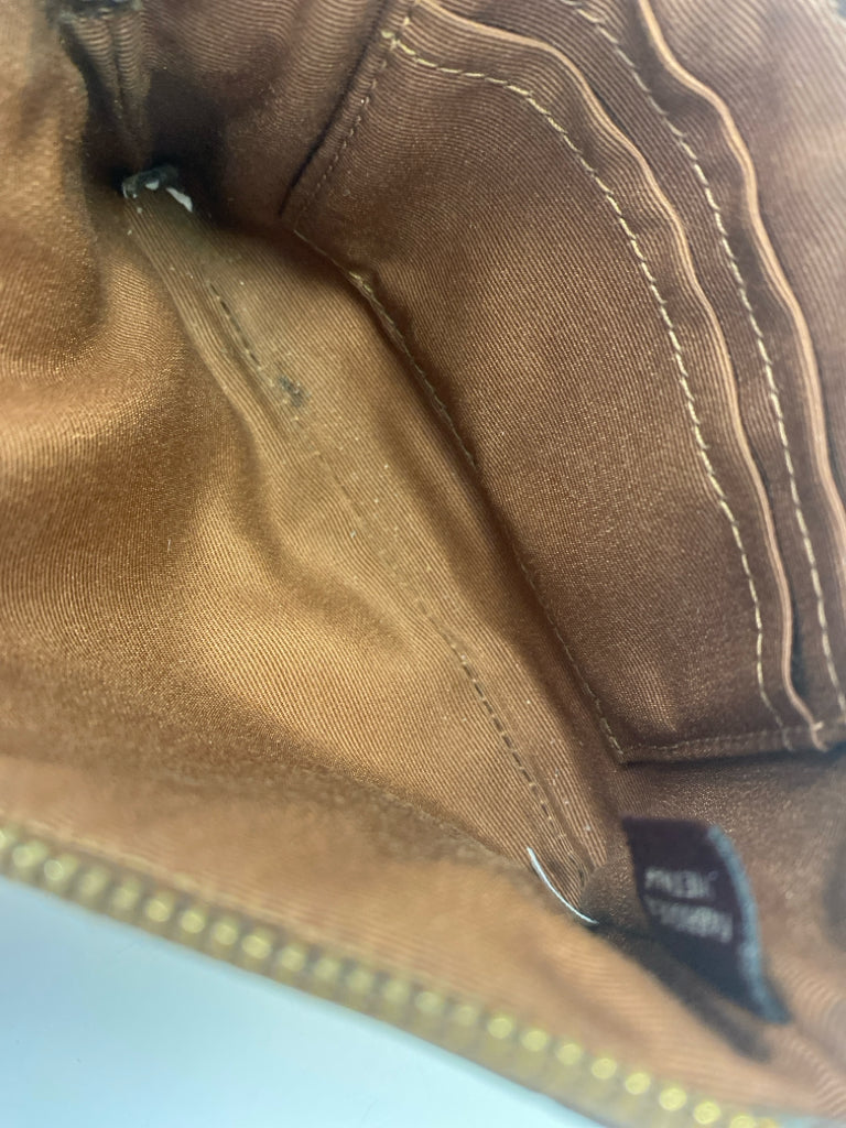 Coach Brown Logo Wristlet
