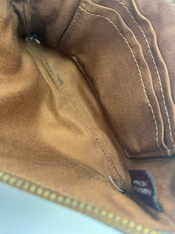 Coach Brown Logo Wristlet