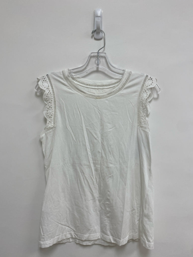 LILLY PULITZER Size S White Cut-Out Sleeveless Ladies Top