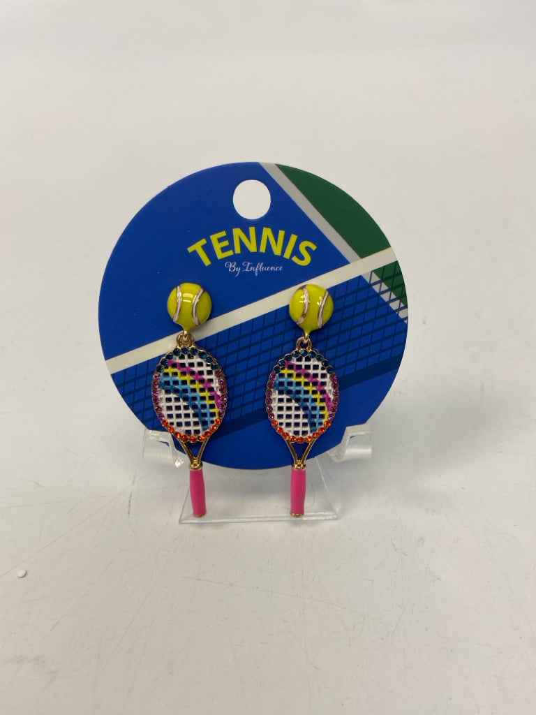 Pink Multi Tennis r Earrings