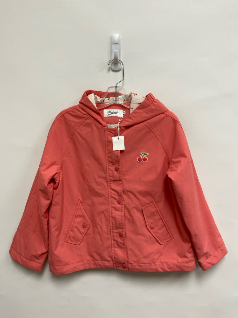 NWT Bonpoint SIZE 10 Coral Zip Down Hooded Girl&