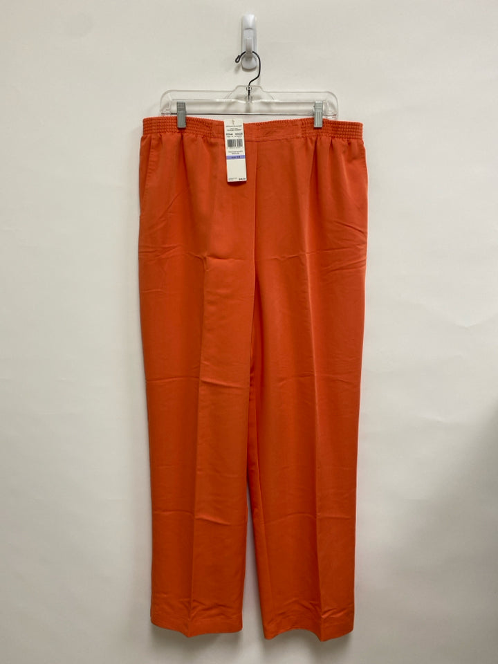 NWT Alfred Dunner  SIZE  18 Orange Pull-on Plus Size Pants