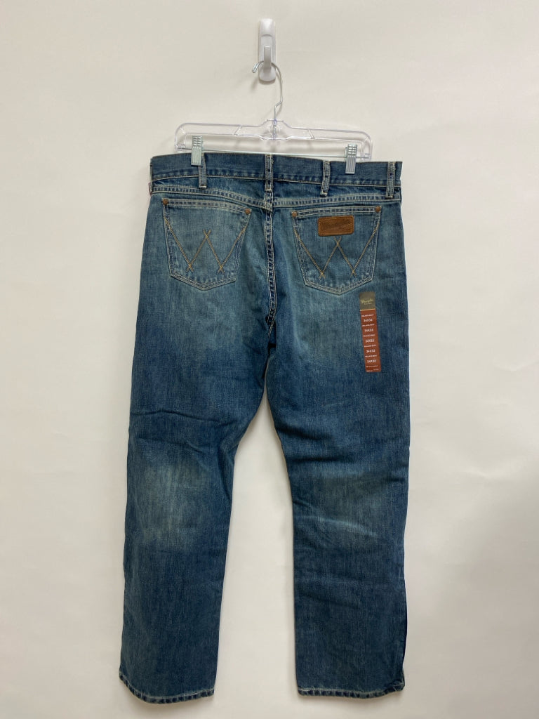 Wrangler Size 34 Blue Denim Men&