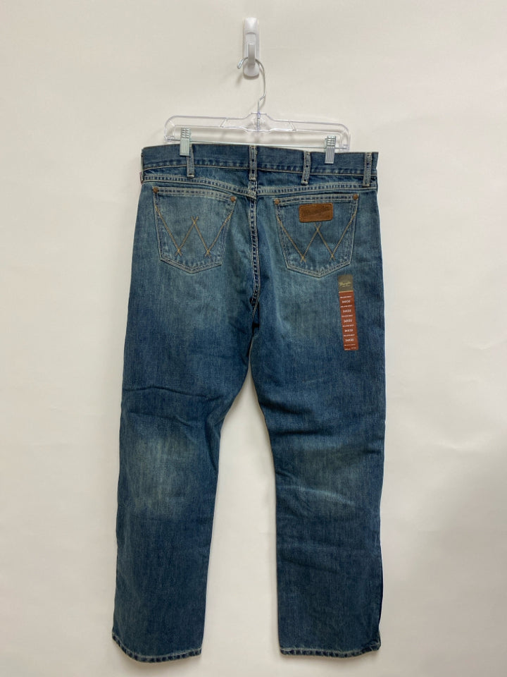 Wrangler Size 34 Blue Denim Men&