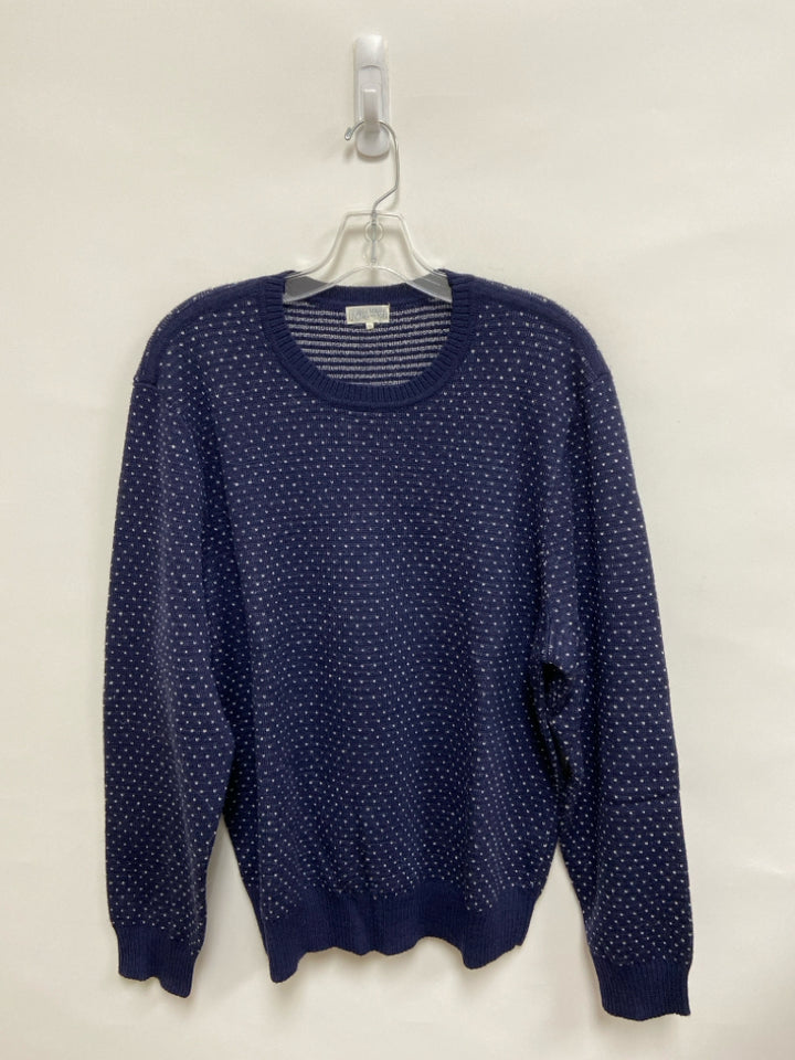 Size XL Navy White Speckles Wool Men&