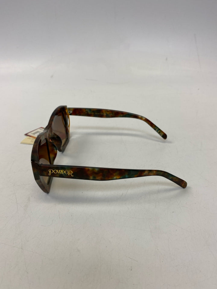 NWT Brown Green Mottled Sunglasses