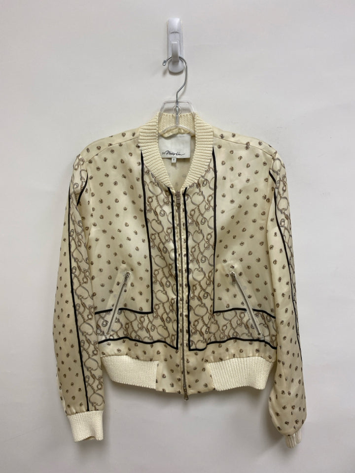 Size 2 Cream Silk Ladies Jacket