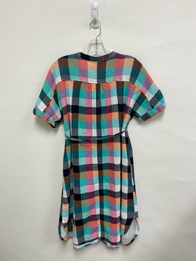 isabel maternity Size M Navy Pink/Multi Checkered Maternity Dress
