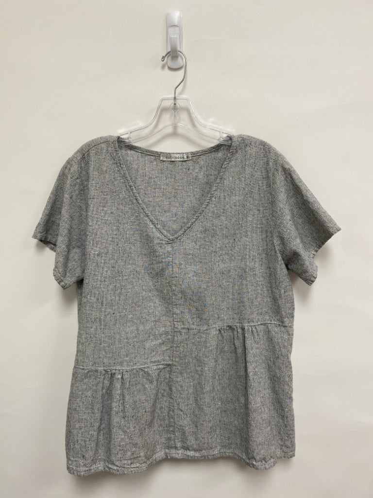 Cut Loose Size XL Gray Linen Blend Ladies Top