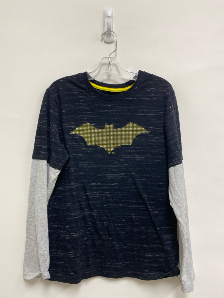 SIZE 14/16 Black/Yellow Batman Long Sleeve Tee Boy&