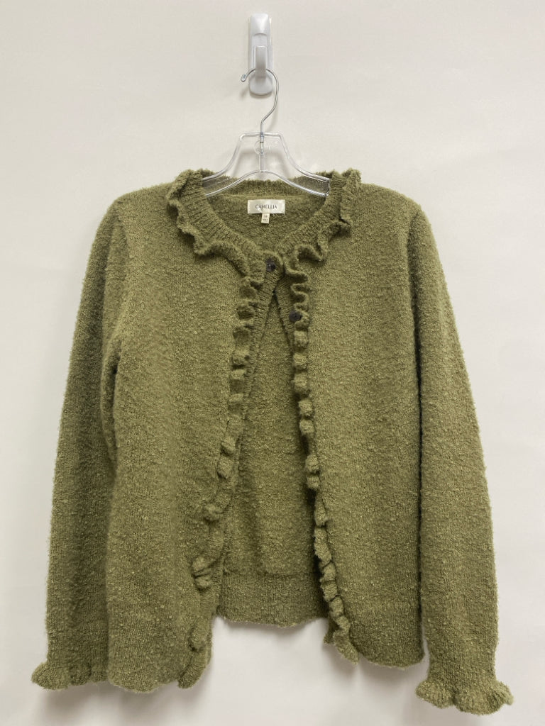 Size M Sage Texture Drape Ladies Sweater