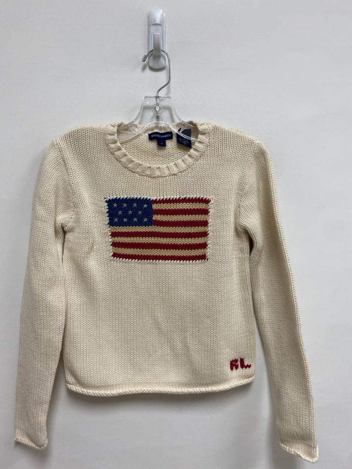 Ralph Lauren SIZE M Cream Red/Blue American Flag Girl&