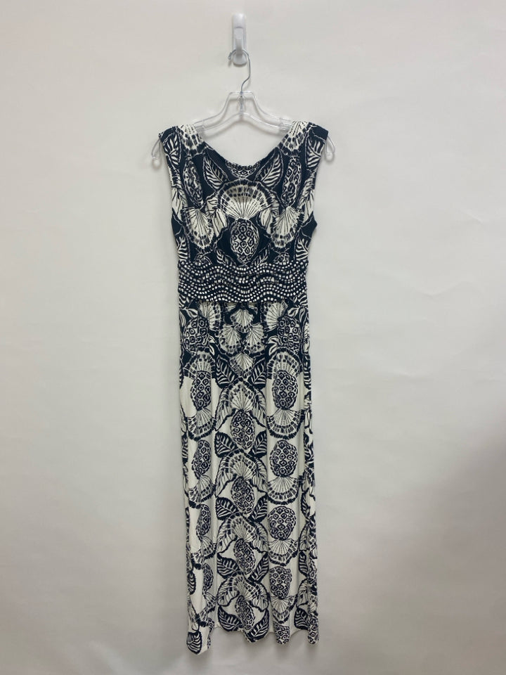 LILLY PULITZER Size S Black/White Pineapples Maxi Ladies Dress