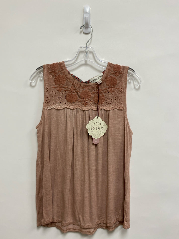 NWT KNOX ROSE Size XS Dusty Coral Sleeveless Ladies Top