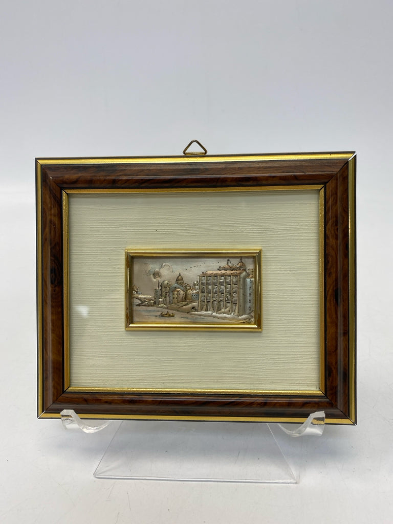 Silver Gold Scene Framed Art