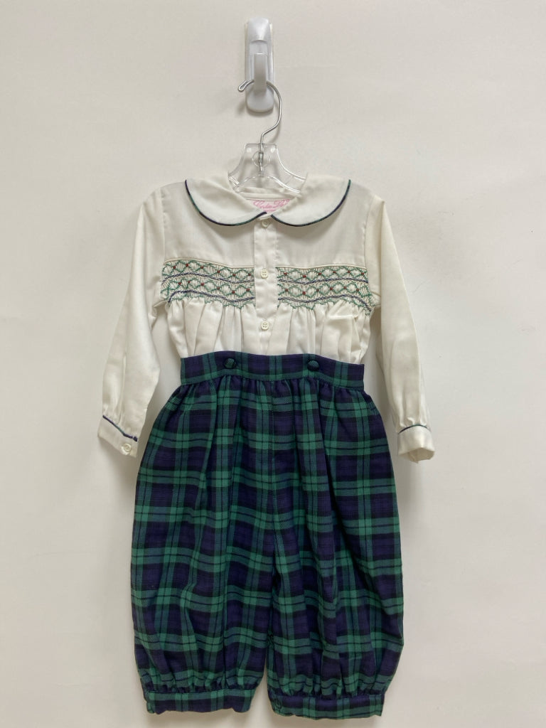 Sophie Dess SIZE 18 White Navy/Green Plaid Girl&