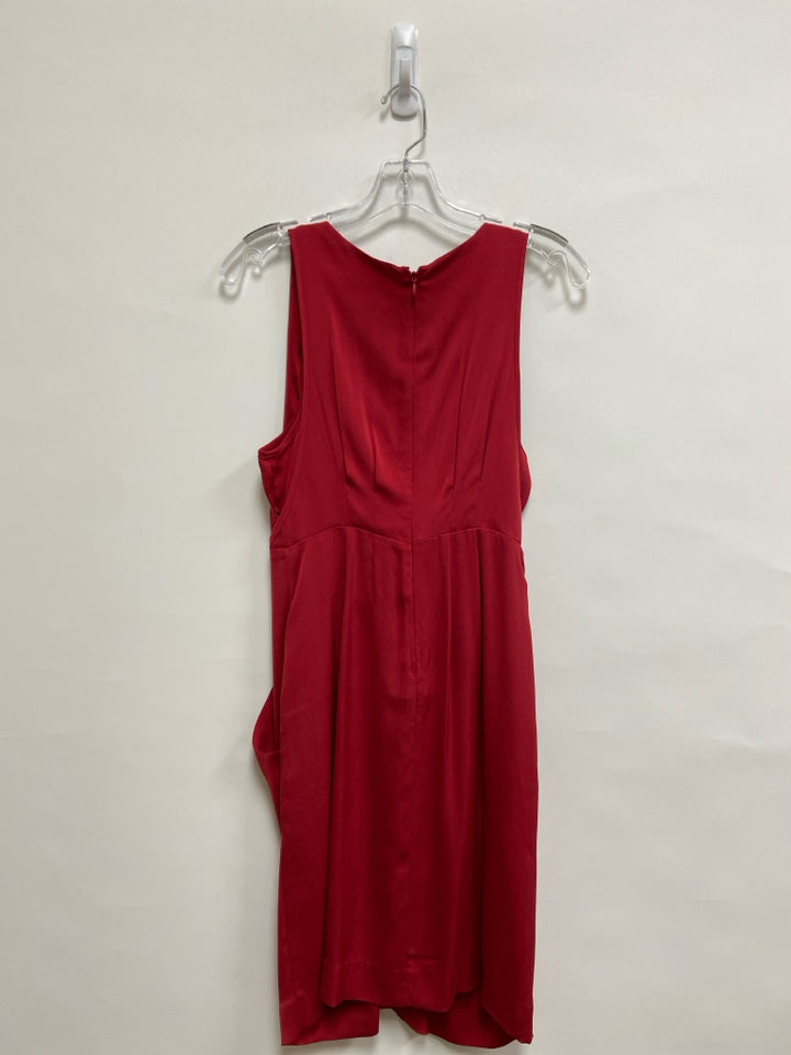 Catherine Malandrino Size 4 Dark Red Ruched Sleeveless Silk Blend Ladies Dress
