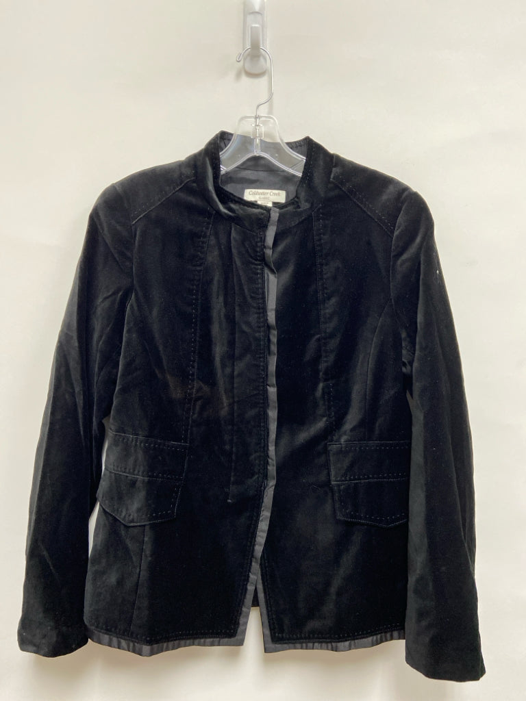 Coldwater Creek Size 10 Black Velour Ladies Jacket