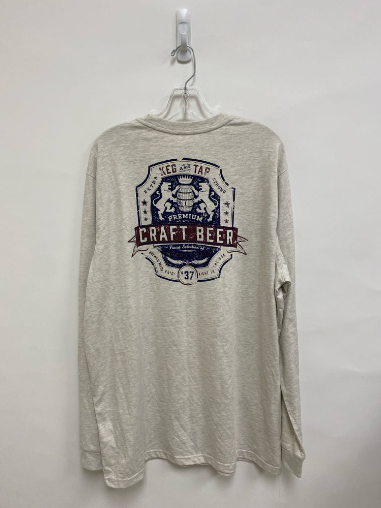 NWT Izod Size XLT Beige Heather Long Sleeve Men&