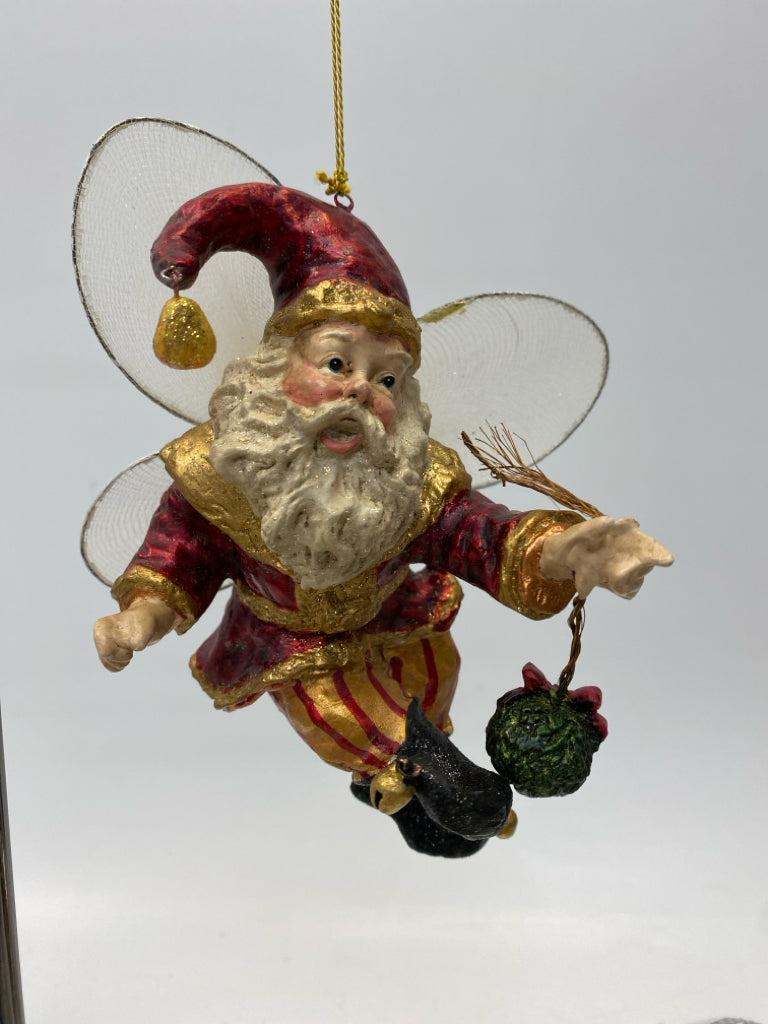 Mark Roberts Burgundy Green/Cream Fairy Ornaments