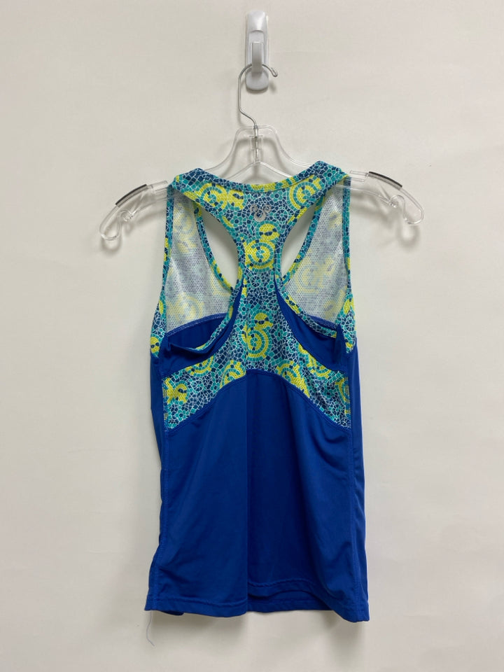 Disney Size XS Turquoise Green/Blue Mosaic Sleeveless Athletic Top
