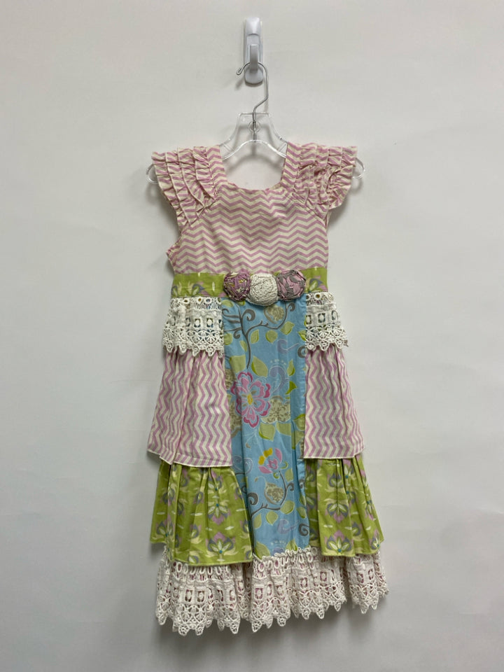 Mustard Pie SIZE 8 Cream/Pink Sage/Multi Assorted Print Girl&