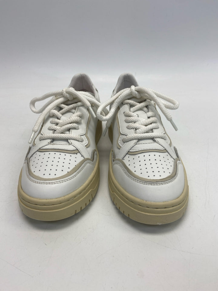 NWOT Free People  Size 7.5 White Tan Lace-up Sneakers