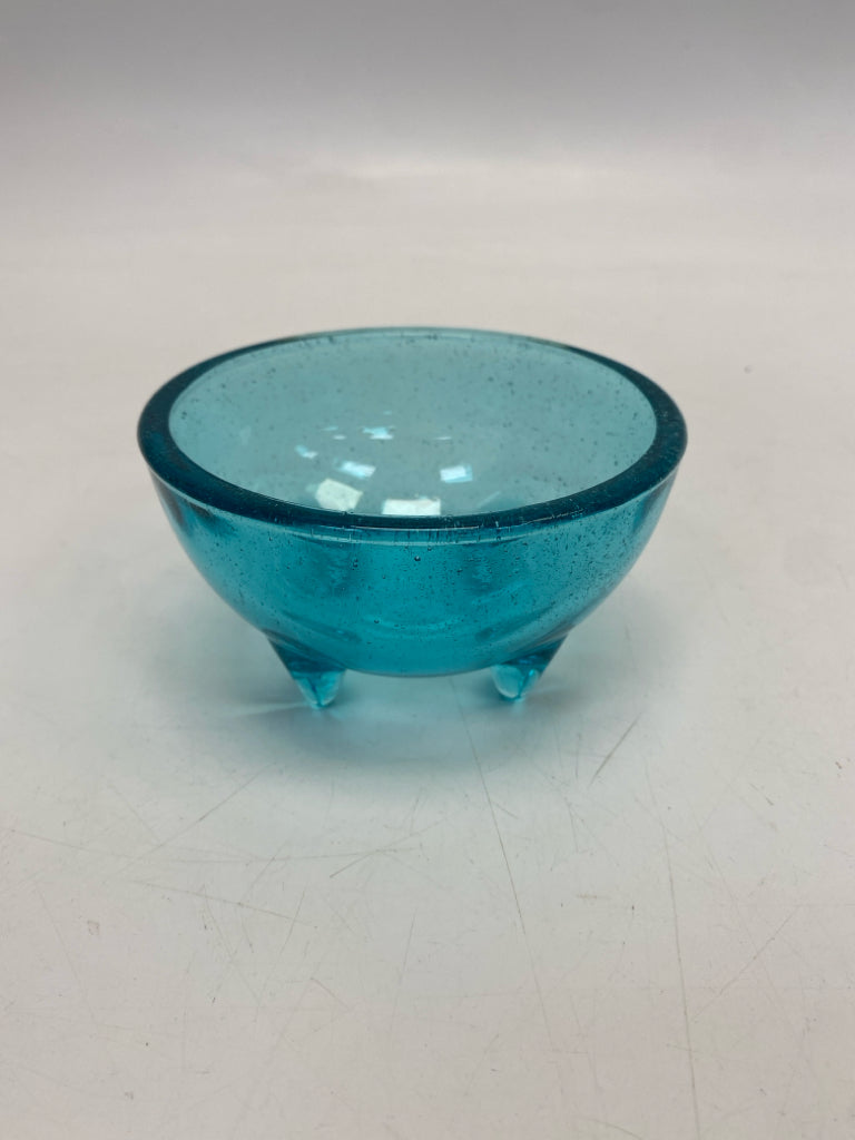 Turquoise Bubble Glass Bowl(s)