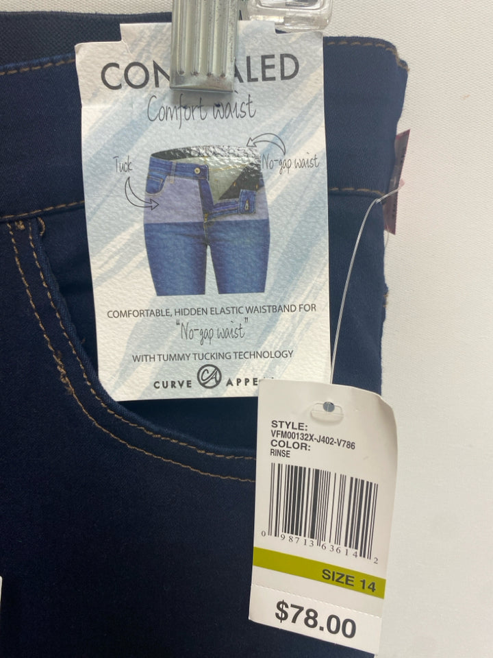NWT Curve Appeal Size 14 Dark Blue Ladies Jeans